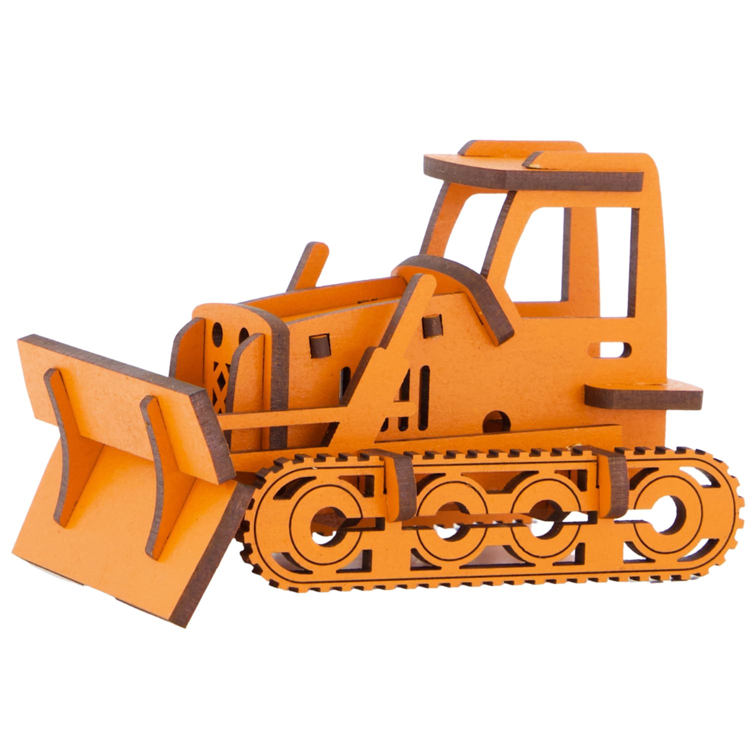 Amazon.com: Little & Wood: Woodlet: Medium - Bulldozer - Orange 3D
